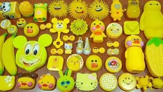 Special Series Yellow Slime | Mixing Glitter and Floam into Glossy Slime and homemade slime