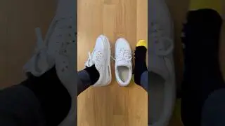 Nike Air Max 90 feet black and yellow Girl socks and Nike Nylon Pants