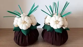 PESO DE PORTA DECORADO COM ALHOS - FRANCI ARTESANATO