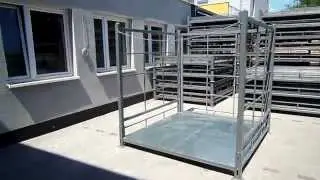 COT-15 tire rack / tire pallet / tire stillage with a sheet metal base 2 x 2 m