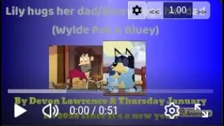 (Lily hugs her dad & Bluey hugs her dad) FATHER DAUGHTER TIME between happy & sad/ Wylde Pak & Bluey