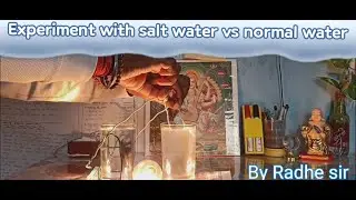 Salt water is a good conductor as compare to normal water.. with experiment