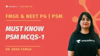 Must know PSM MCQs for NEETPG & FMGE | Dr. Neha Taneja