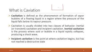 Vapour Pressure and Caviation