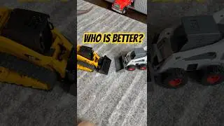 Toy Skid Steers Face Off! Bobcat or CAT? Mini Machine Battle