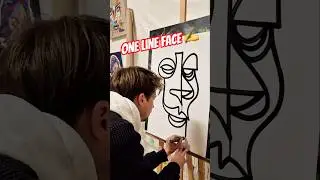 ONE line face ✍️🦁 #onelinedrawing  #lineart #streetart #arttips #arttutorial #speedart #shortsart