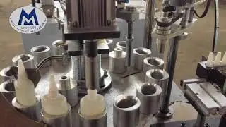 AB Glue Bottle Filling And Capping Machine With Mechanism Hand