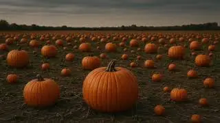 Windy Pumpkin Patch Ambience | 3 Hours of Autumn Wind & Spooky Farm Atmosphere