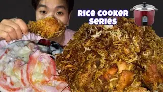 Homemade Chicken Biyani Mukbang | Made Chicken Biryani in a Rice Cooker | Meitei Mukbang