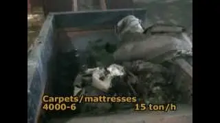 Mobile M&J EtaPreShred 4000 6 knives waste shredder - doing carpets and mattresses