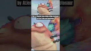 This is 3 Moment when Golden bridge destroyed by ALien Probe and insectosaur #alienprobe #animation