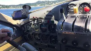 DeHavilland Beaver Water Takeoff from CYQQ Comox, BC, Vancouver Island