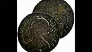 1708 E Queen Anna of great Britain silver shilling 4