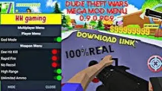DUDE THEFT WARS MOD MENU MEGA HACK V10 AND LIKE AND SUBSCRIBE OK