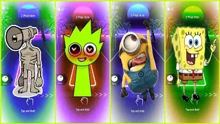 Tiles Hop Mix – Siren Head, Sprunki, Minions & SpongeBob!