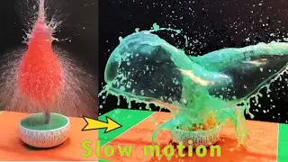 Slow motion and water balloon experiment#03 慢动作与水气球的实验#03