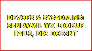 DevOps & SysAdmins: Sendmail MX Lookup fails, dig doesnt