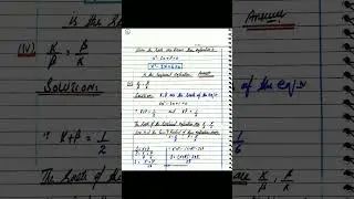 Class 10: EXERCISE # 20.5; Q2(All Parts) UNIT: 20 Theory of Quadratic Equations.
