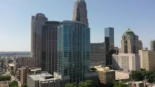 Aerial video of 210 N Church St, Charlotte, NC.