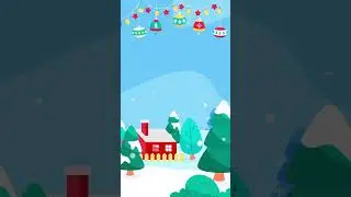 Free Cute Colorful Christmas Background Animation #2danimation #cartoonbackground