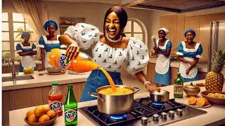 New WIFE Cooks Jollof Rice with FANTA to Serve her INLAWS...  African Folktale. African Tales