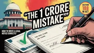 Supreme Court Rules Your Legal Notice is INVALID if you make this Typo Error No Defence NI Act S.138