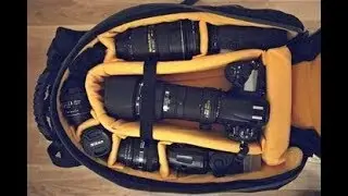 Beginner camera bag with laptop holder and rain cover
