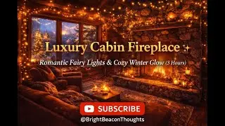 🌿 Romantic Luxury Cabin Fireplace - Fairy Lights & Cozy Winter Glow (8 Hours) ✨