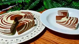 Vanilla and Chocolate Bread Pudding | Zebra Print Dessert | Nas' Bakes and Cooks