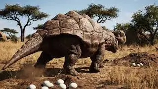 Giant Fire-Breathing Turtle vs Homo Erectus | Prehistoric Survival Story!