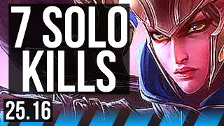 QUINN vs PANTHEON (MID) | 7 solo kills, 15/3/5, Godlike | NA Grandmaster | 25.16