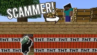 Троллинг и уничтожение мошенников в Skyblock! | Minecraft Hypixel