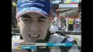 2001 F1 USA GP - Fernando Alonso interview on starting grid (Eng)