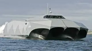 USA Navy M80 Stiletto High speed stealth test speedboat 美國海軍 M80短劍高速隱形試驗快艇 剪輯