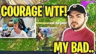 OPTIC COURAGE IMPULSES HIMSELF OFF A DROP AND LOSES NINJA THE GAME! - Fortnite Battle Royale