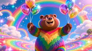 Rainbow Bear Balloon Ride 🎈🐻🌈 | Learn Colors for Kids | Fun Learning Adventure