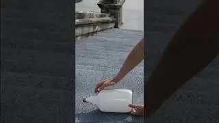 Bottle falling down stairs 