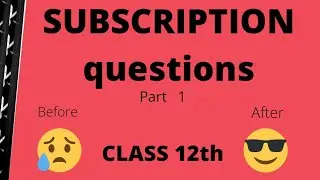 CHAPTER 1st (NPO) Subscription questions