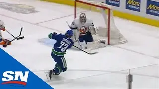 Tyler Toffoli Snaps Home Goal After Nice Feed From Elias Pettersson