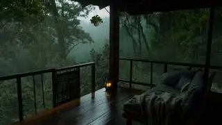 Soothing Rain Sounds and Thunderstorm in Tropical Forest for Deep Relaxing