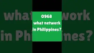 0968 what network in Philippines? #shorts #philippines #mobilenumber