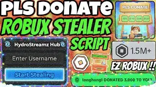 [🤑 Easy]: Pls donate Robux stealer script| New update| Keyless| Working on mobile/PC| 2025 unlimited