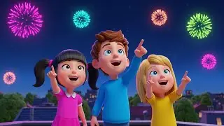 New Year Fireworks Rhyme for Kids | Holiday Song, Nursery Rhymes & Baby Music 🎆🎉🕛🎶