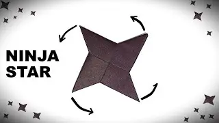 MAKE A FLYING SHURIKEN WITH PAPER | NINJA STAR ORIGAMI