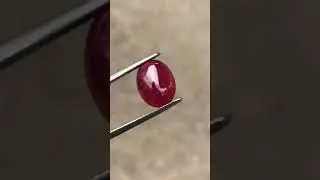 Ruby- Natural Oval Ruby Cabochon 7.49 Cts.-Pale Orangish Red Ruby Cabochon