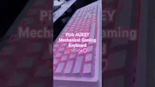 The pink AUKEY Mechanical Gaming Keyboard with blue switches #keyboard #pinkgaming #unboxing