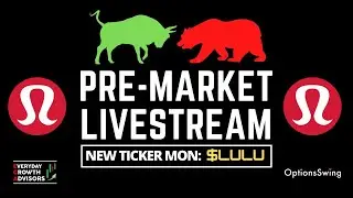 Live Pre-Market Update - New Ticker Monday! $LULU $SPY $DJI $NQ