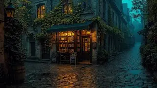 A Rainy Night at the Old Bookshop | Dark Academia Ambience for Reading & Quiet Focus