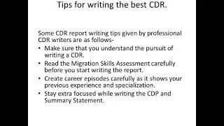 CDR Writing Services by CDR Help Expert