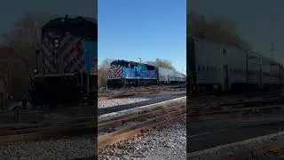 Metra 507 Curves Past Parked Trains